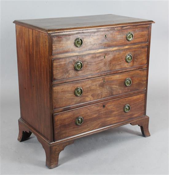 A George III mahogany chest, W.2ft 10in. D.1ft 8in. H.2ft 11in.